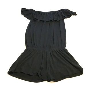 Black cotton romper
